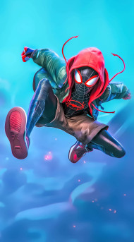 Spiderman Heroic Web-Swinging Scene HD Background