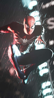 Spiderman in Action-Packed Scene for Wallpaper