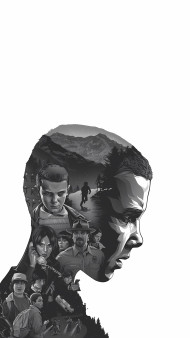 Stranger Things Brave Character B&W HD Picture