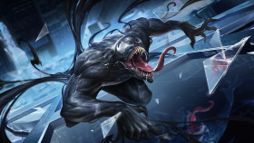 Venom Climbing High-Quality Wallpaper in 4K Resolution