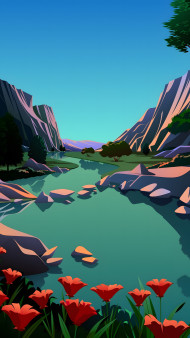 Water Reflection Scene Wallpaper