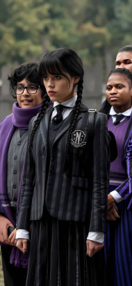 Wednesday Addams Cool Face Close-Up