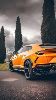 Yellow Lambo Phone Background HD